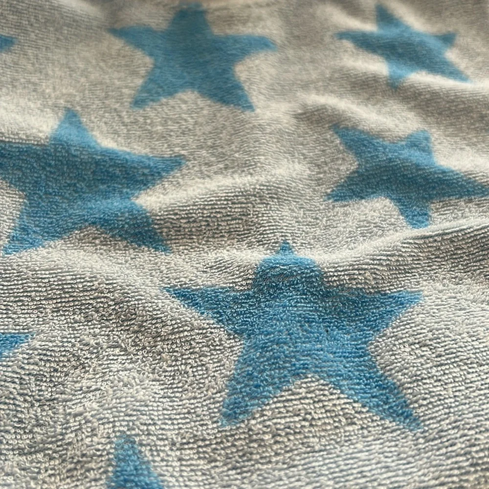 Cat & Jack Toddler Boy Size 18M Blue Star Terry Cloth Short-Sleeve Top & Shorts